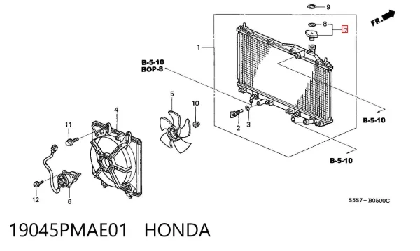 Tampa de distribuidor de ignição (distribuidor) 19045PMAE01 Honda
