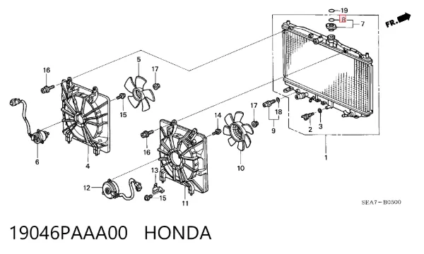  19046PAAA00 Honda