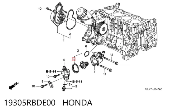  19305RBDE00 Honda