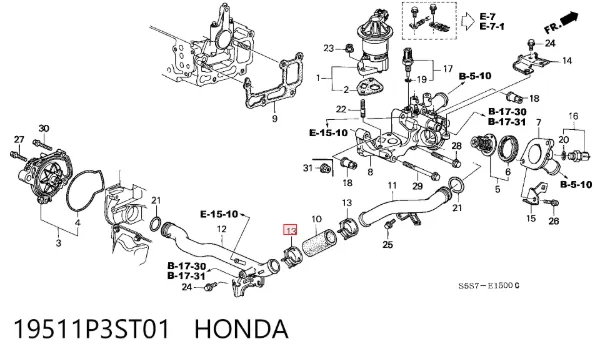  19511P3ST01 Honda