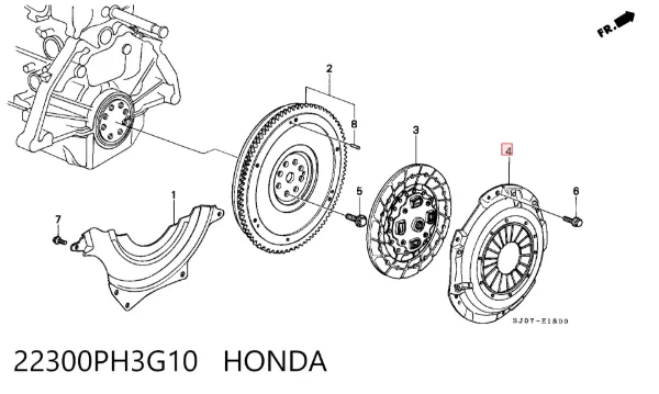 Cesta de embraiagem 22300PH3G10 Honda