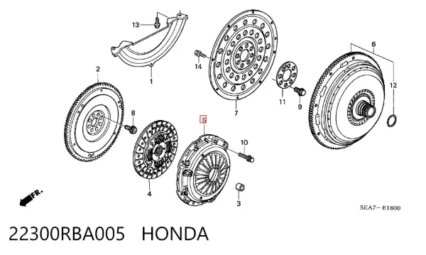 Cesta de embraiagem 22300RBA005 Honda