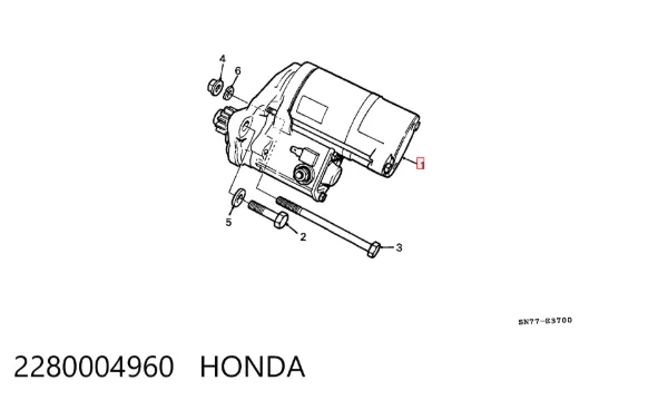 Motor de arranco 2280004960 Honda