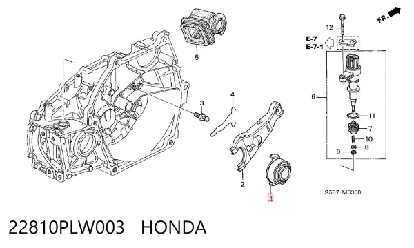 Rolamento de liberação de embraiagem 22810PLW003 Honda