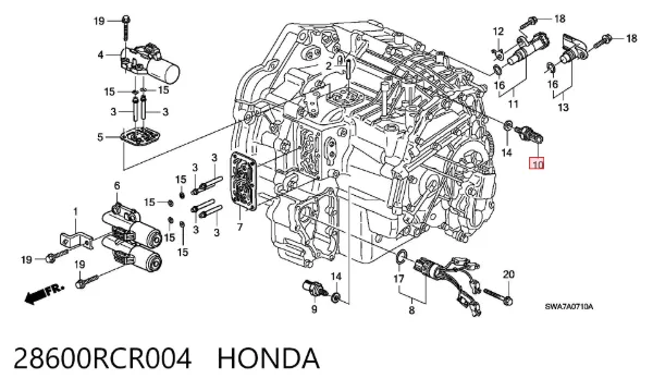 Sensor de pressão de óleo 28600RCR004 Honda