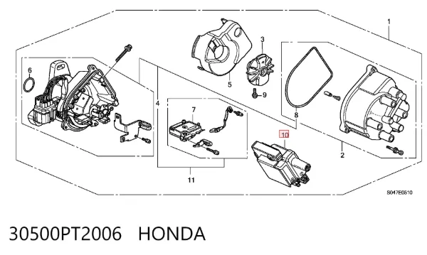 Bobina de ignição 30500PT2006 Honda
