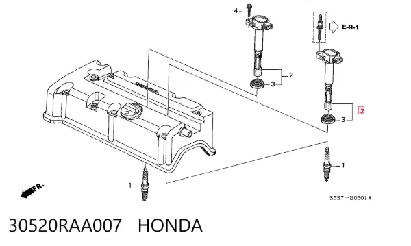 Bobina de ignição 30520RAA007 Honda