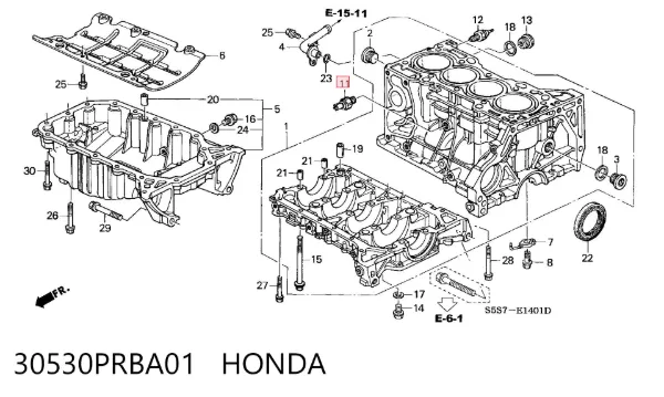 Sensor de detonação 30530PRBA01 Honda