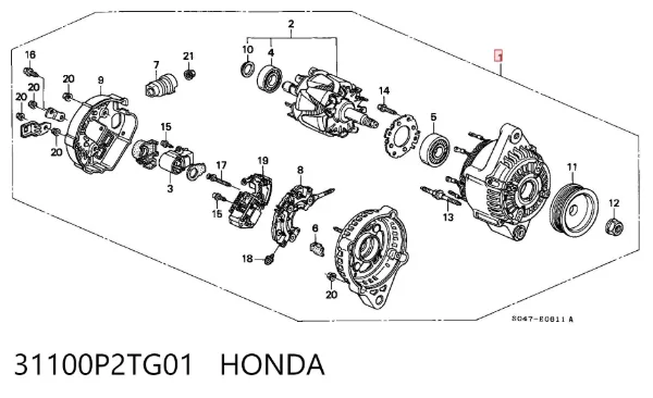 Gerador 31100P2TG01 Honda