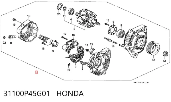 Gerador 31100P45G01 Honda