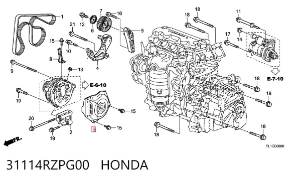  31114RZPG00 Honda