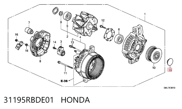  31195RBDE01 Honda