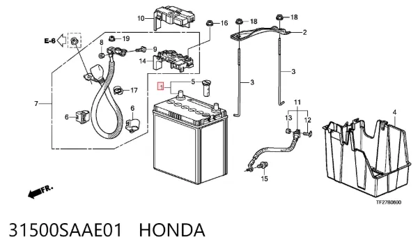 Bateria recarregável (PILHA) 2130444 Ford