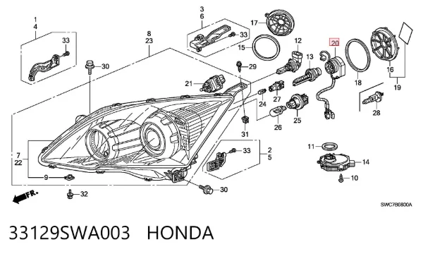  33129SWA003 Honda