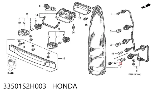 Lanterna traseira direita Honda HR-V GH