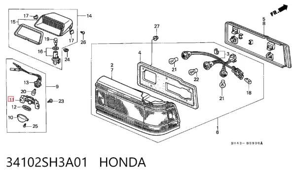  34102SH3A01 Honda