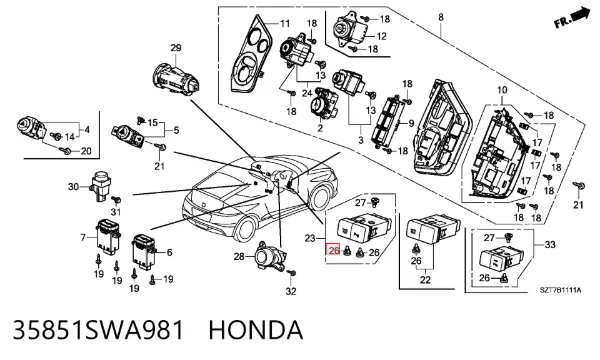  35851SWA981 Honda