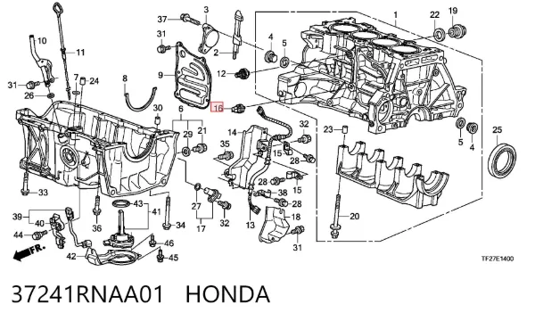 Sensor de pressão de óleo 37241RNAA01 Honda