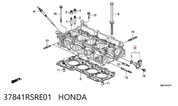 Sensor de posição da árvore distribuidora 37841RSRE01 Honda