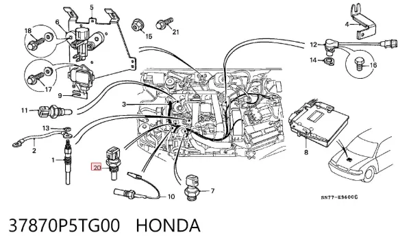  37870P5TG00 Honda