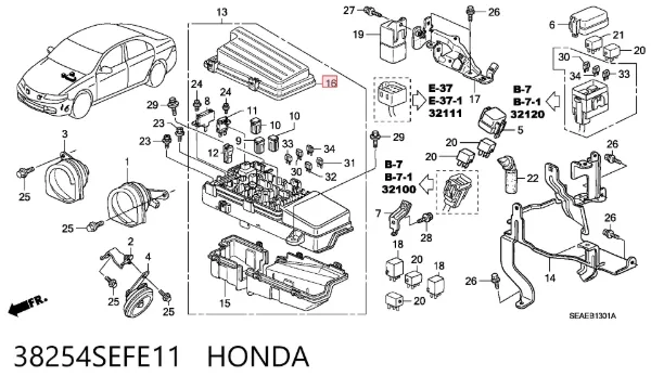  38254SEFE11 Honda