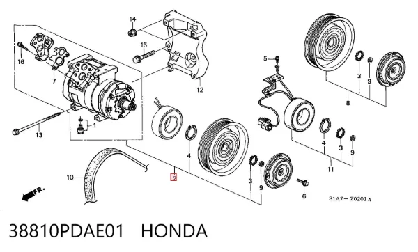 Compressor de aparelho de ar condicionado 38810PDAE01 Honda