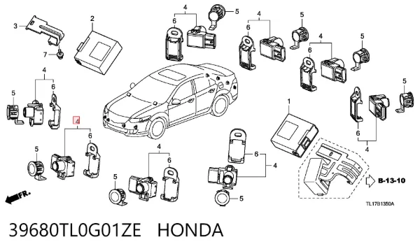 Sensor dianteiro de sinalização de estacionamento (sensor de estacionamento) 39680TL0G01ZE Honda