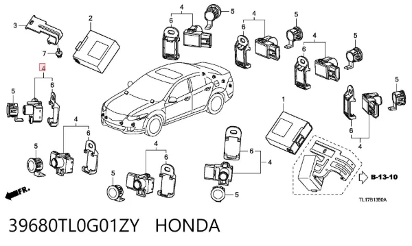 Sensor dianteiro de sinalização de estacionamento (sensor de estacionamento) 39680TL0G01ZY Honda