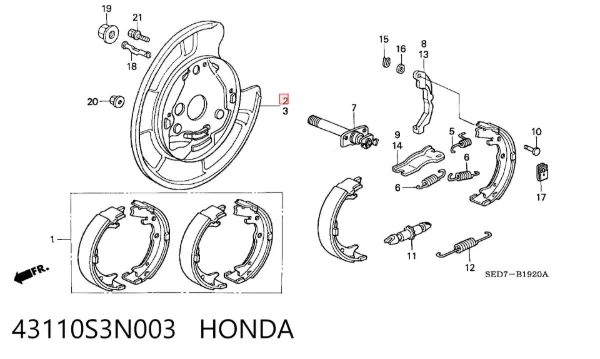  43110S3N003 Honda