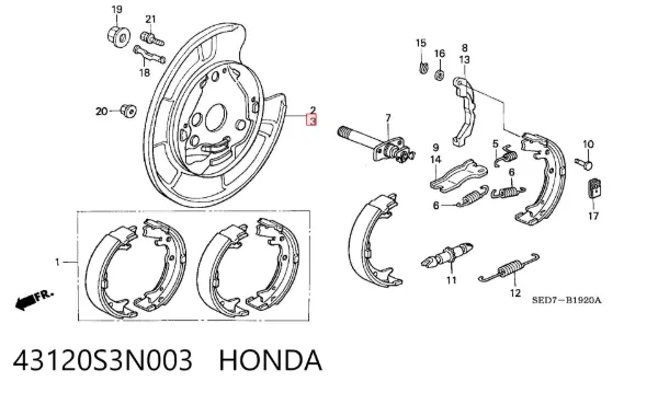  43120S3N003 Honda