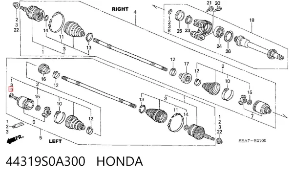  44319S0A300 Honda