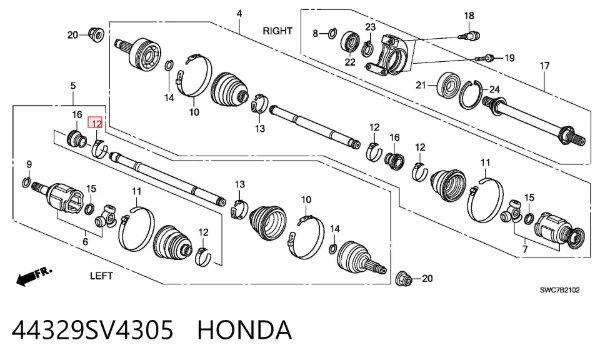  44329SV4305 Honda