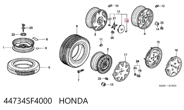  44734SF4000 Honda