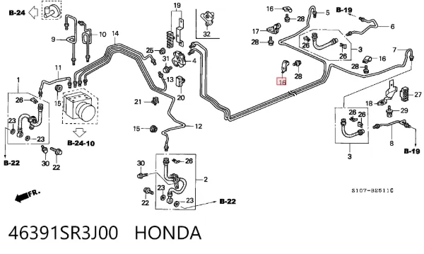  46391SR3J00 Honda