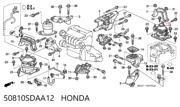  50810SDAA12 Honda