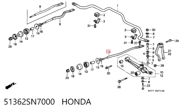  51362SN7000 Honda