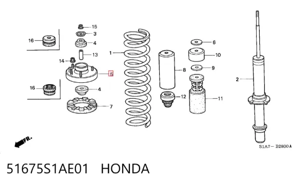  51675S1AE01 Honda