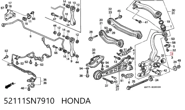  52111SN7910 Honda