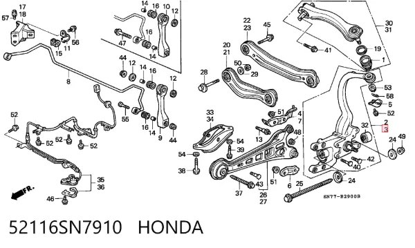  52116SN7910 Honda