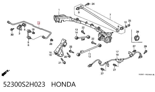 Estabilizador traseiro Honda HR-V GH