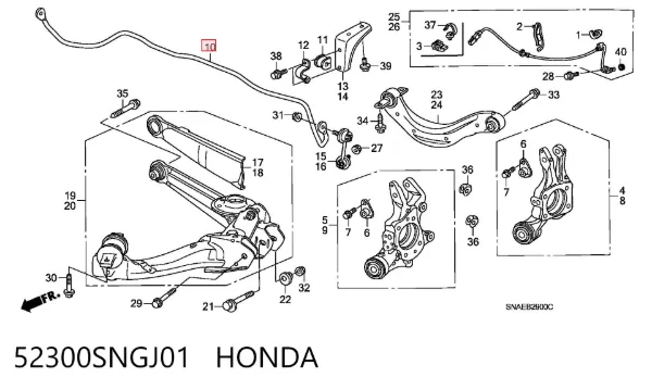 Estabilizador traseiro Honda Civic VIII