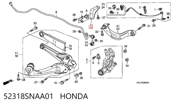  52318SNAA01 Honda