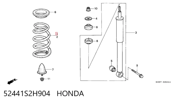 Mola traseira Honda HR-V GH