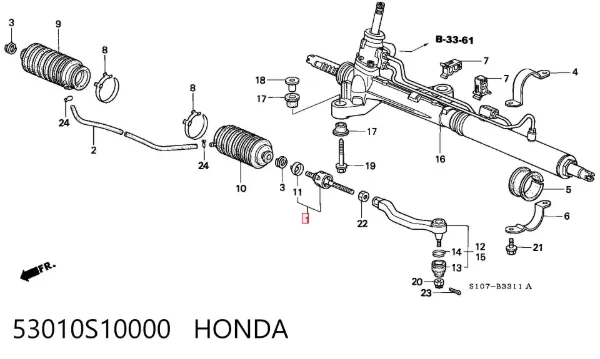 Tração de direção 53010S10000 Honda