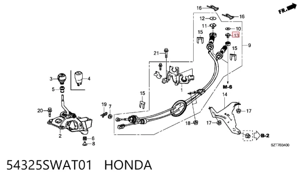  54325SWAT01 Honda