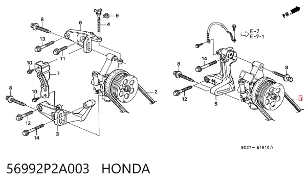 Correia dos conjuntos de transmissão 56992P2A003 Honda