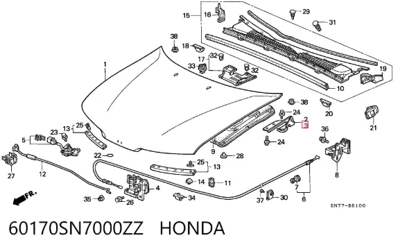  60170SN7000ZZ Honda