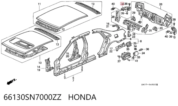  66130SN7000ZZ Honda