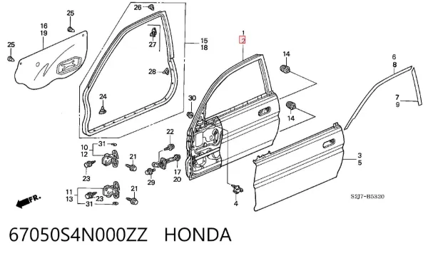 Porta dianteira esquerda Honda HR-V GH