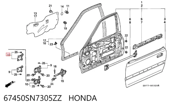  67450SN7305ZZ Honda